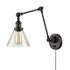 Industrial Glass Sconces Plug In Wall Lights Swing Arm Wall Lamps